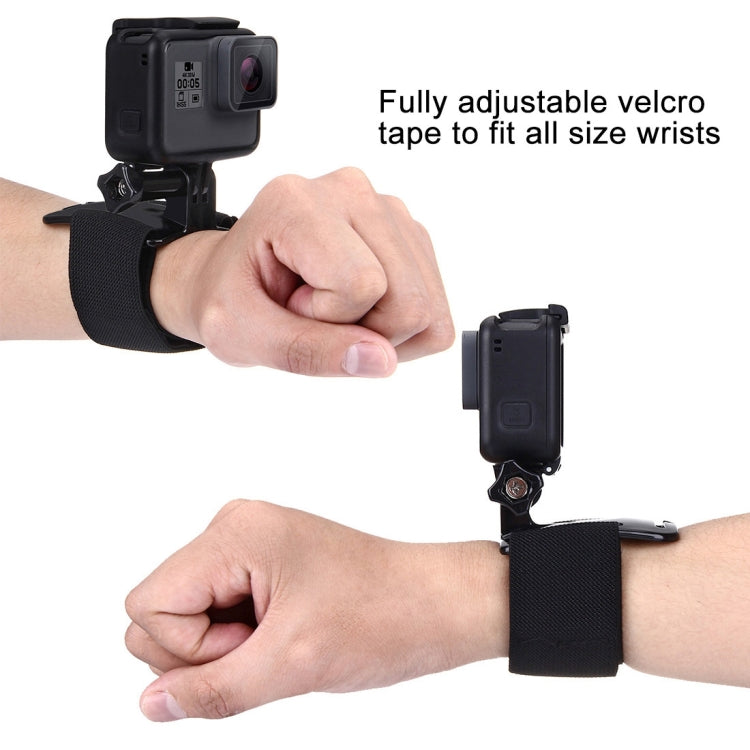 PULUZ สายรัดข้อมือแบบปรับได้สำหรับ GoPro Hero11 Black / HERO10 Black / HERO9 Black / HERO8 Black / HERO7 / 6/5/5 เซสชัน / 4 เซสชัน / 4/3+ / 3/2/1, Insta360 ONE R, DJI Osmo Action และกล้องแอคชั่นอื่นๆ ความยาวสาย: 28.5 ซม, Wrist Strap