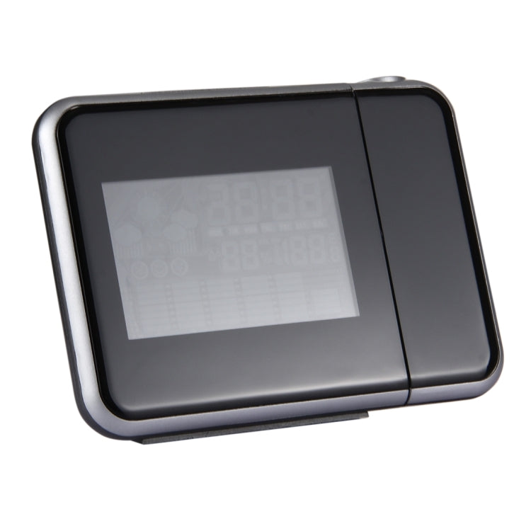 มัลติฟังก์ชั่นดิจิตอลสี LCD แสดงผล LED นาฬิกาปลุกโปรเจคเตอร์พร้อมสถานีอากาศ / อุณหภูมิ / ความชื้น / ปฏิทิน, LED Projection Alarm Clock
