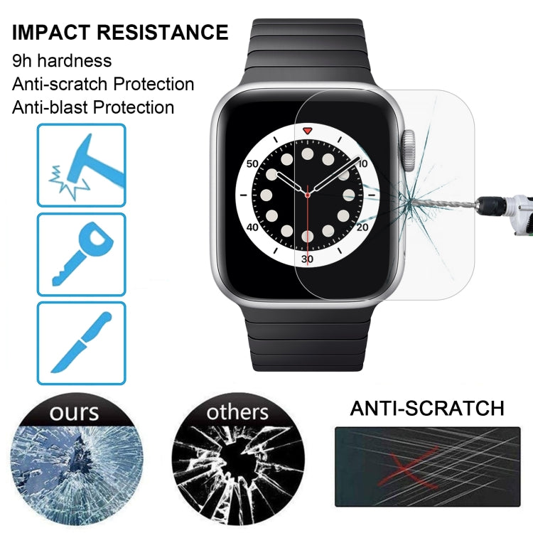 สำหรับ Apple Watch Edition 42 มม. 42 มม. เส้นผ่านศูนย์กลางหน้าปัด 9H + ความแข็งพื้นผิว 2.5D ฟิล์มกระจกนิรภัยป้องกันการระเบิด, For Series 3&2&1 42mm
