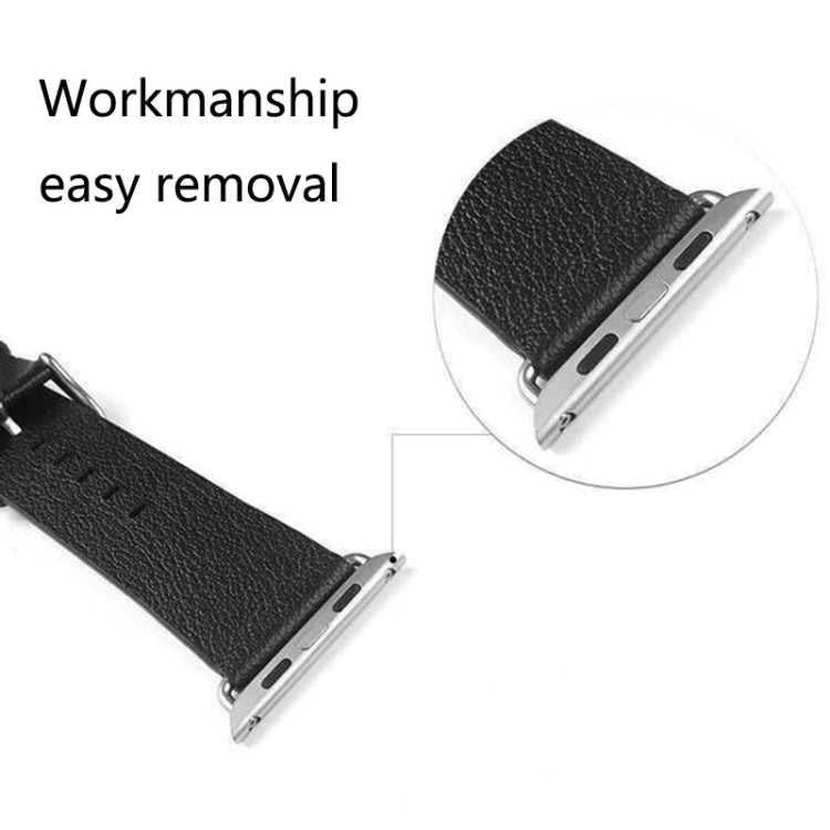2 ชิ้นสำหรับ Apple Watch 42 มม. สายรัดโลหะขั้วต่อหัวเข็มขัดโลหะ