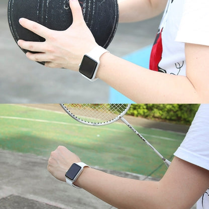 สำหรับ Apple Watch Sport 42 มม. สายนาฬิกาสปอร์ตยางประสิทธิภาพสูงยาวขึ้นพร้อมการปิดแบบ Pin-and-tuck