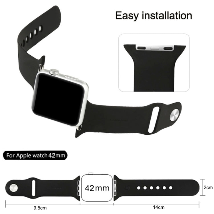 สำหรับ Apple Watch Sport 42 มม. สายนาฬิกาสปอร์ตยางประสิทธิภาพสูงยาวขึ้นพร้อมการปิดแบบ Pin-and-tuck