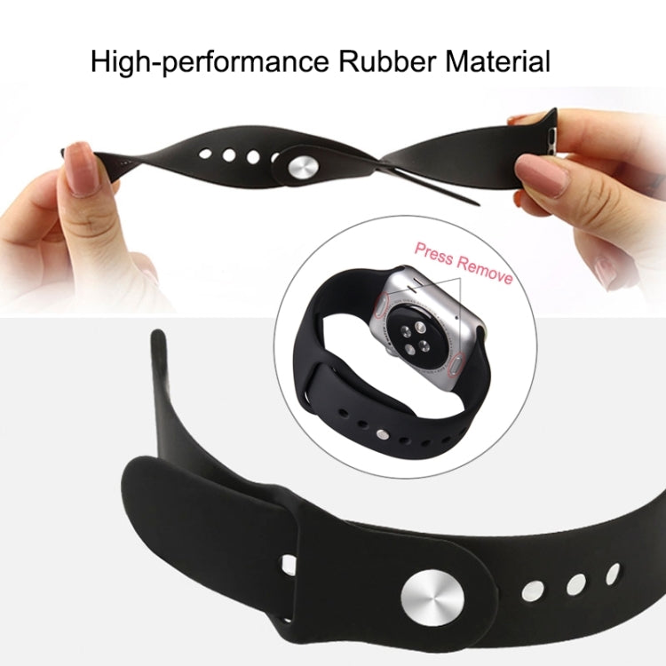 สำหรับ Apple Watch Sport 42 มม. สายนาฬิกาสปอร์ตยางประสิทธิภาพสูงยาวขึ้นพร้อมการปิดแบบ Pin-and-tuck