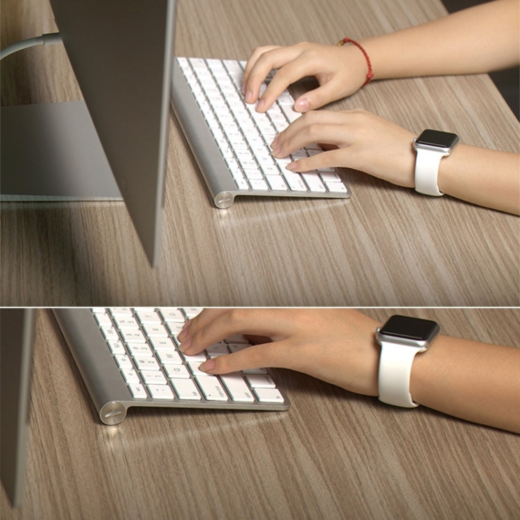 สำหรับ Apple Watch Sport 42 มม. สายนาฬิกาสปอร์ตยางประสิทธิภาพสูงยาวขึ้นพร้อมการปิดแบบ Pin-and-tuck