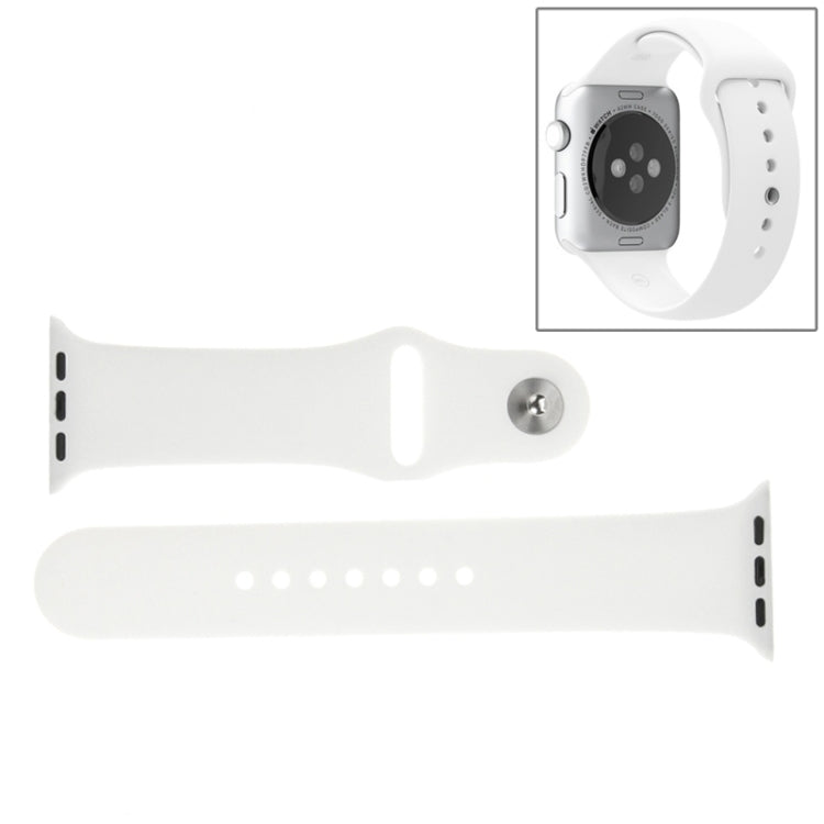 สำหรับ Apple Watch Sport 42 มม. สายนาฬิกาสปอร์ตยางประสิทธิภาพสูงยาวขึ้นพร้อมการปิดแบบ Pin-and-tuck