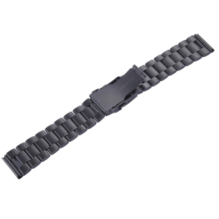 สำหรับ Apple Watch 42mm สายนาฬิกาเหล็กสีดำ ใช้ร่วมกับขั้วต่อเท่านั้น (S-AW-0062)