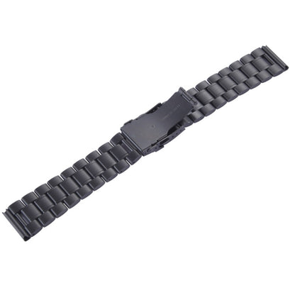 สำหรับ Apple Watch 42mm สายนาฬิกาเหล็กสีดำ ใช้ร่วมกับขั้วต่อเท่านั้น (S-AW-0062)