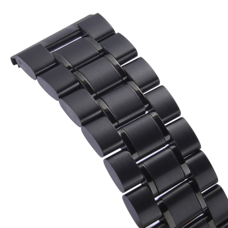 สำหรับ Apple Watch 42mm สายนาฬิกาเหล็กสีดำ ใช้ร่วมกับขั้วต่อเท่านั้น (S-AW-0062)
