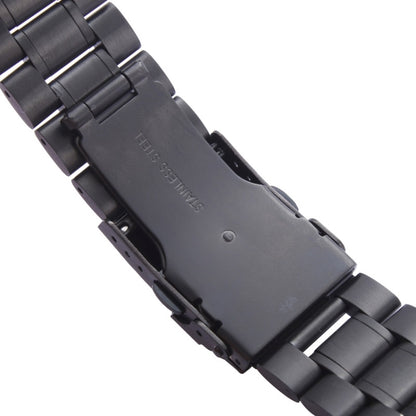 สำหรับ Apple Watch 42mm สายนาฬิกาเหล็กสีดำ ใช้ร่วมกับขั้วต่อเท่านั้น (S-AW-0062)