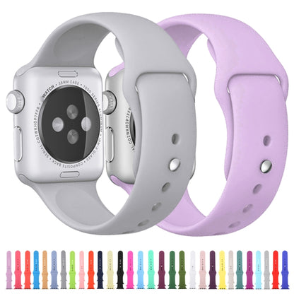 สำหรับ Apple Watch Series 7 41 มม. / 6 & SE & 5 & 4 40 มม. / 3 & 2 & 1 38 มม. สายนาฬิกาสปอร์ตแบบธรรมดาและยาวกว่ายางประสิทธิภาพสูงพร้อมการปิดแบบ Pin-and-tuck (สีเขียวป่า), For Apple Watch Series 9&8&7 41mm / SE 3&SE 2&6&SE&5&4 40mm