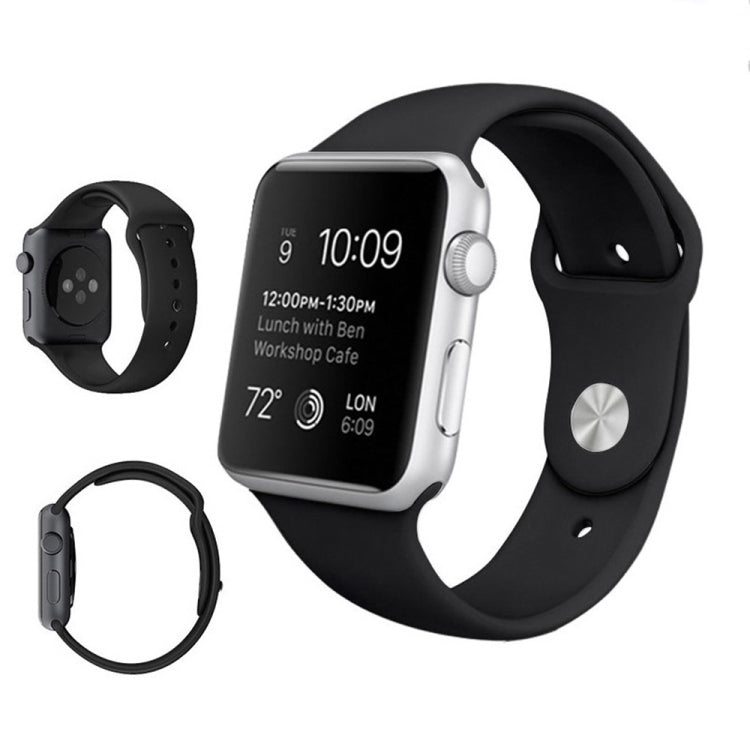 สำหรับ Apple Watch Series 7 41 มม. / 6 & SE & 5 & 4 40 มม. / 3 & 2 & 1 38 มม. สายนาฬิกาสปอร์ตแบบธรรมดาและยาวกว่ายางประสิทธิภาพสูงพร้อมการปิดแบบ Pin-and-tuck (สีเขียวป่า), For Apple Watch Series 9&8&7 41mm / SE 3&SE 2&6&SE&5&4 40mm
