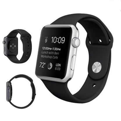 สำหรับ Apple Watch Series 7 41 มม. / 6 & SE & 5 & 4 40 มม. / 3 & 2 & 1 38 มม. สายนาฬิกาสปอร์ตแบบธรรมดาและยาวกว่ายางประสิทธิภาพสูงพร้อมการปิดแบบ Pin-and-tuck (สีเขียวป่า), For Apple Watch Series 9&8&7 41mm / SE 3&SE 2&6&SE&5&4 40mm