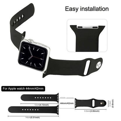 สำหรับ Apple Watch Series 7 41 มม. / 6 & SE & 5 & 4 40 มม. / 3 & 2 & 1 38 มม. สายนาฬิกาสปอร์ตแบบธรรมดาและยาวกว่ายางประสิทธิภาพสูงพร้อมการปิดแบบ Pin-and-tuck (สีเขียวป่า), For Apple Watch Series 9&8&7 41mm / SE 3&SE 2&6&SE&5&4 40mm