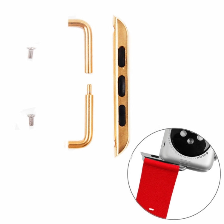 สำหรับ Apple Watch 38/40/41 มม. ตัวเชื่อมต่อสายรัดโลหะหัวเข็มขัดโลหะคู่