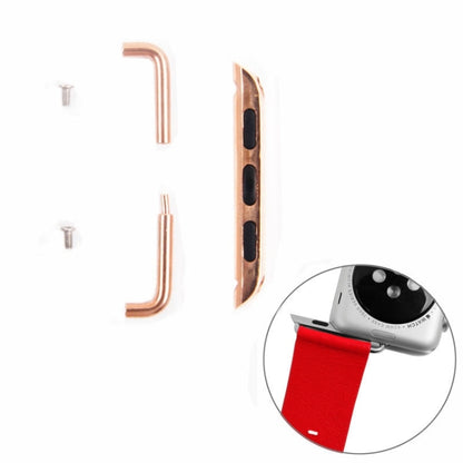 สำหรับ Apple Watch 38/40/41 มม. ตัวเชื่อมต่อสายรัดโลหะหัวเข็มขัดโลหะคู่
