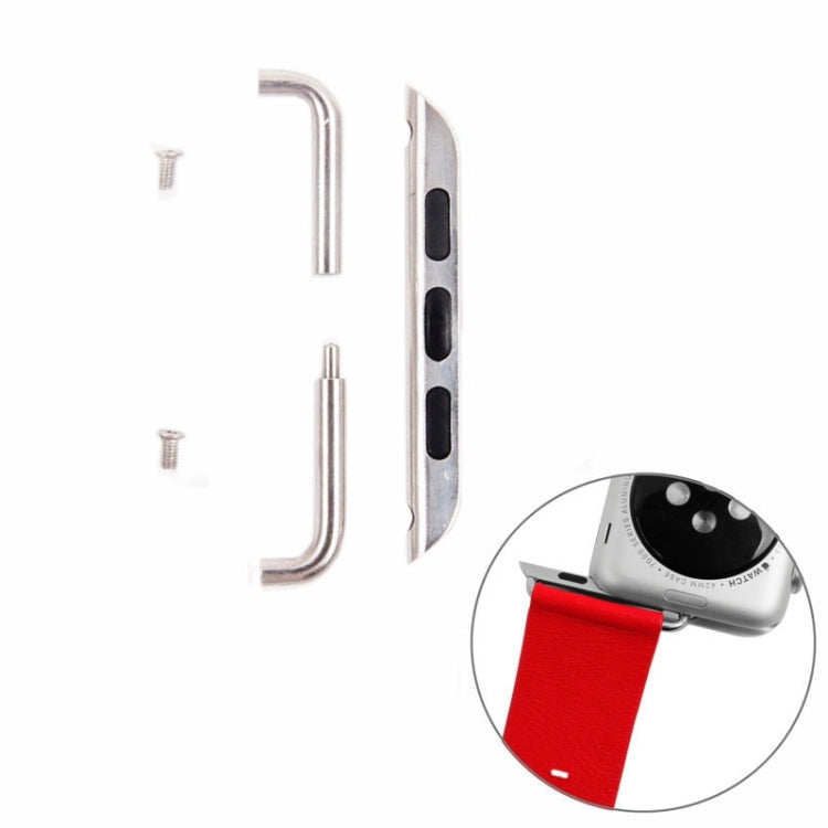 สำหรับ Apple Watch 42/44/45 มม. ตัวเชื่อมต่อสายรัดโลหะหัวเข็มขัดโลหะคู่