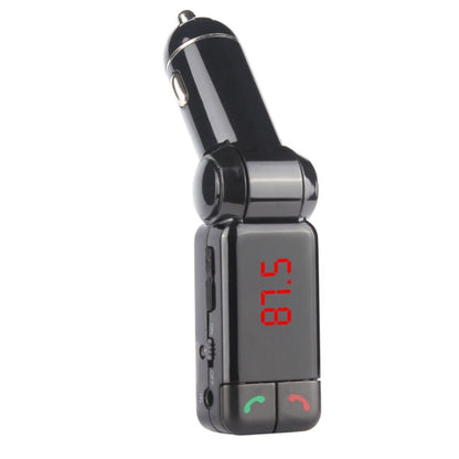 BC-06 ชุดอุปกรณ์ติดรถยนต์ Bluetooth เครื่องส่งสัญญาณ FM เครื่องเล่น MP3 ในรถยนต์พร้อมจอแสดงผล LED 2 เครื่องชาร์จ USB และฟังก์ชั่นแฮนด์ฟรี, BC06