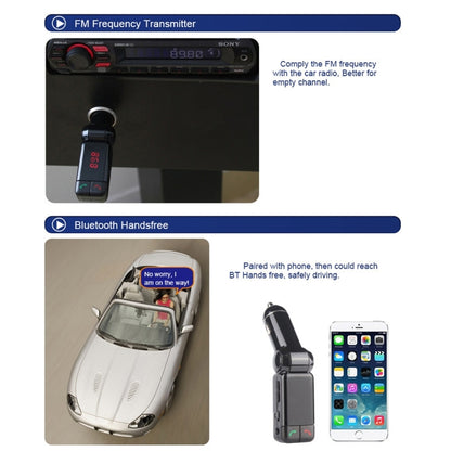 BC-06 ชุดอุปกรณ์ติดรถยนต์ Bluetooth เครื่องส่งสัญญาณ FM เครื่องเล่น MP3 ในรถยนต์พร้อมจอแสดงผล LED 2 เครื่องชาร์จ USB และฟังก์ชั่นแฮนด์ฟรี, BC06