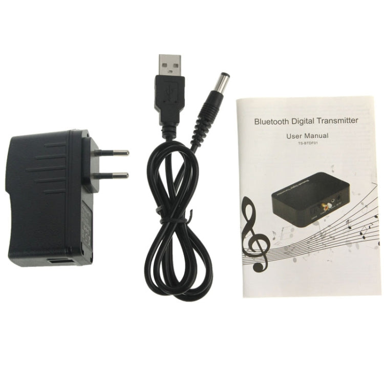 TS-BTDF01 เครื่องส่งสัญญาณเสียงโคแอกเซียลแบบดิจิตอล Bluetooth 2.1 แบบพกพาพร้อมแจ็ค 3.5 มม. สำหรับชุดหูฟังลำโพงบลูทูธ / เครื่องเล่น MP3 / MP4