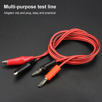 Banana Plug to Alligator Clip Wire Test Cable ความยาว: 1 ม