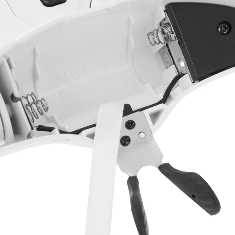 5 เลนส์ 1.0X-3.5X แว่นตา Loupe Bracket แว่นขยาย 2 ไฟ LED การขยายตาแว่นตาเครื่องมือขยาย, 5 Lens 1.0X-3.5X (White)