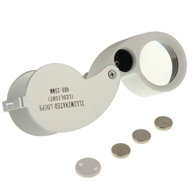 40X-25MM LED Illuminated Loupe / แว่นขยายเครื่องประดับ, 40X