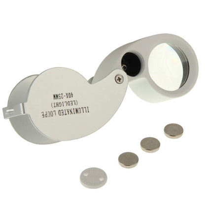 40X-25MM LED Illuminated Loupe / แว่นขยายเครื่องประดับ, 40X