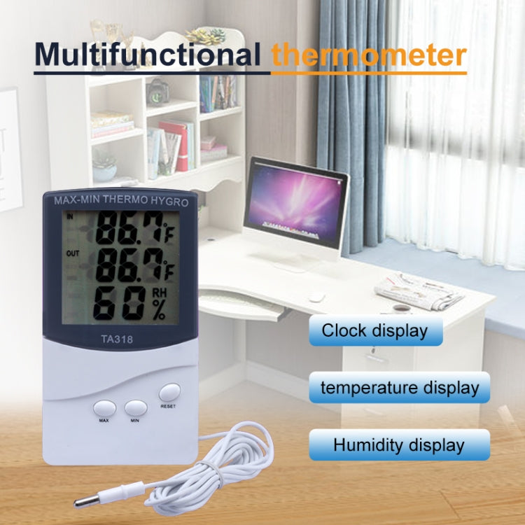 เครื่องวัดอุณหภูมิในร่มพร้อมไฮโกรมิเตอร์, TA318