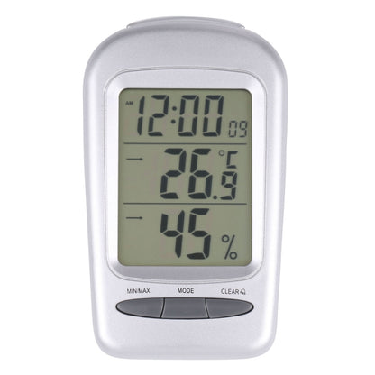 ไฮโกรมิเตอร์เครื่องวัดอุณหภูมิในร่มแบบดิจิตอล LCD พร้อมวันที่ / นาฬิกา / คำเตือนการแช่แข็ง, W240