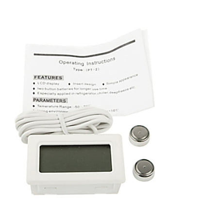 เครื่องวัดอุณหภูมิดิจิตอลในร่มจอ LCD ขนาดเล็ก สีขาว, LCD Thermometer