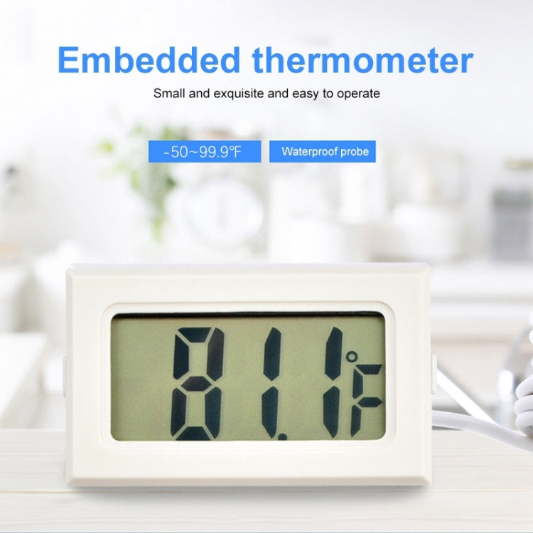 เครื่องวัดอุณหภูมิดิจิตอลในร่ม LCD ขนาดเล็ก (จอแสดงผลฟาเรนไฮต์), สีขาว, (Fahrenheit Display)(White), (Fahrenheit Display)(Black)
