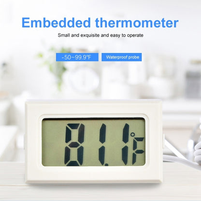 เครื่องวัดอุณหภูมิดิจิตอลในร่ม LCD ขนาดเล็ก (จอแสดงผลฟาเรนไฮต์), สีขาว, (Fahrenheit Display)(White), (Fahrenheit Display)(Black)