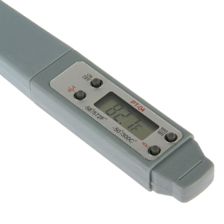 PT-04 เครื่องวัดอุณหภูมิอาหารดิจิตอล LCD, ช่วงอุณหภูมิ -50 ถึง 300 องศาเซลเซียส, PT-04