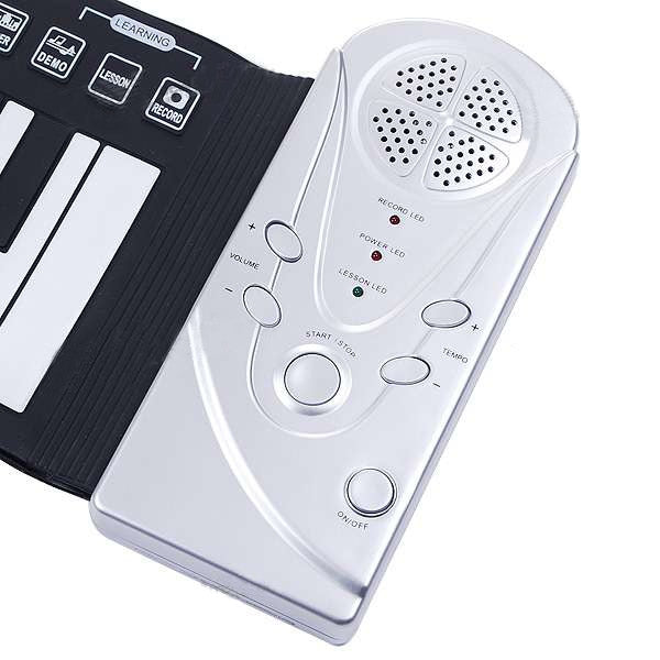 เปียโนคีย์บอร์ดนุ่ม 49 คีย์แบบพกพาแบบม้วนขึ้น, 49 Standard Keys  White