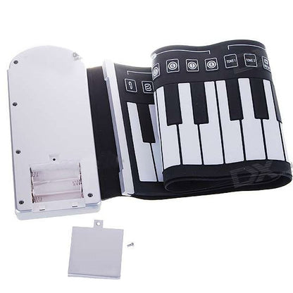 เปียโนคีย์บอร์ดนุ่ม 49 คีย์แบบพกพาแบบม้วนขึ้น, 49 Standard Keys  White