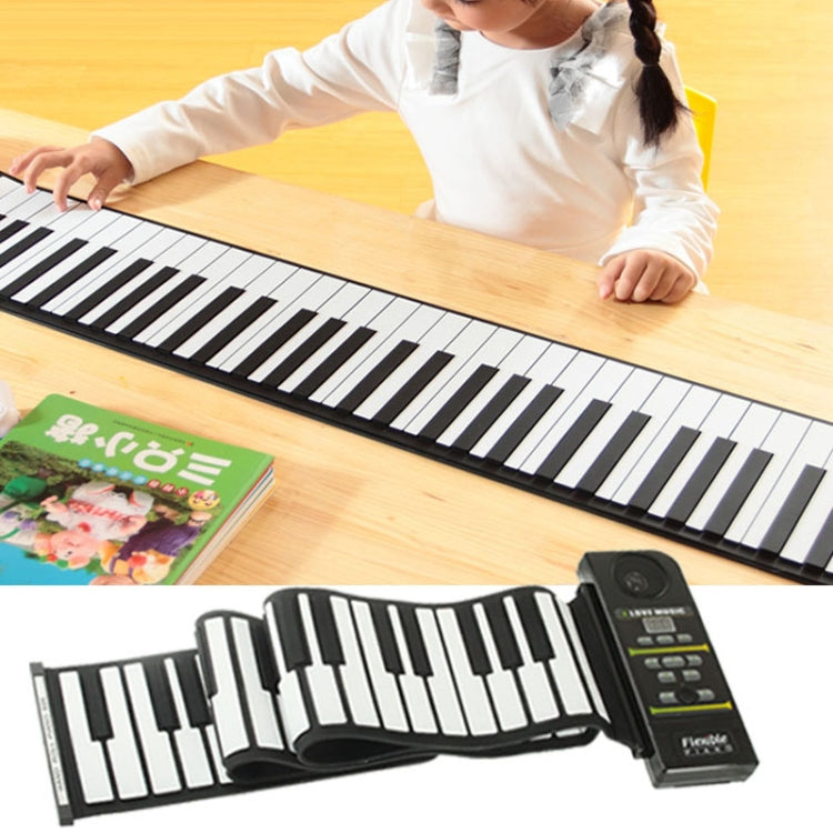 เปียโนม้วนขึ้นแบบซิลิโคน MIDI แบบพกพา 88 คีย์, คีย์บอร์ด: 133 x 14.2 x 0.6 ซม., 88 Keys Roll Up Piano