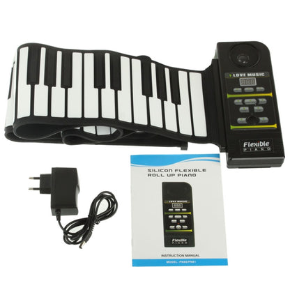 เปียโนม้วนขึ้นแบบซิลิโคน MIDI แบบพกพา 88 คีย์, คีย์บอร์ด: 133 x 14.2 x 0.6 ซม., 88 Keys Roll Up Piano