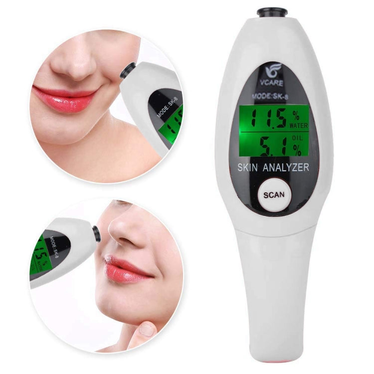 มินิแบบพกพา LCD Digital Moisture Skin Care เครื่องทดสอบความชื้นเครื่องวิเคราะห์เนื้อหาน้ำมัน, Mini