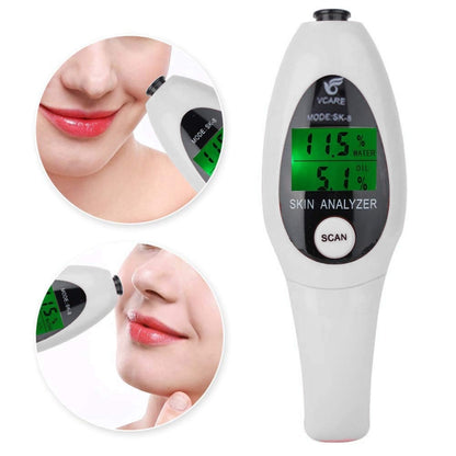 มินิแบบพกพา LCD Digital Moisture Skin Care เครื่องทดสอบความชื้นเครื่องวิเคราะห์เนื้อหาน้ำมัน, Mini