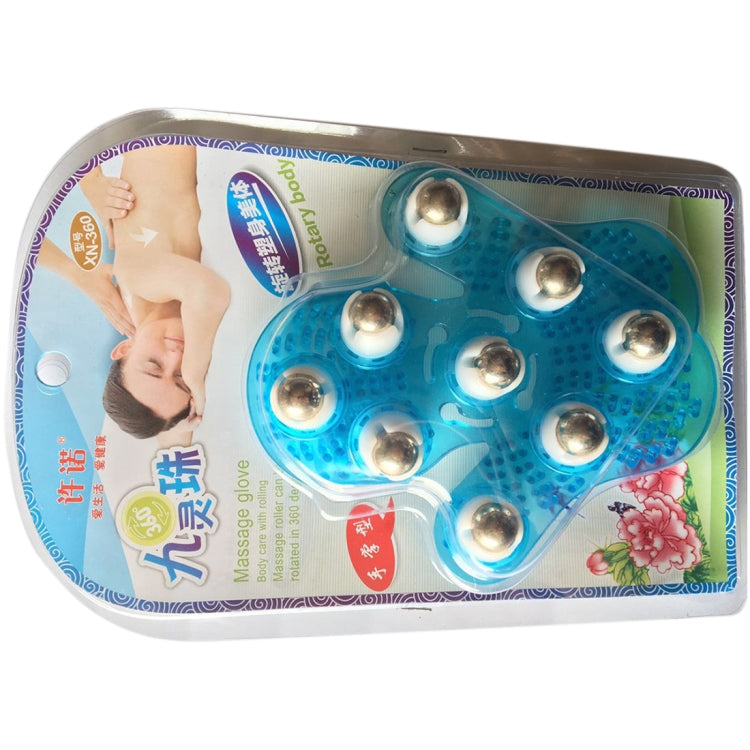 เครื่องนวดเส้นเมอริเดียนลูกบอลมือถือรูปฝ่ามือหนา, Nine balls Magenta, Nine balls Blue