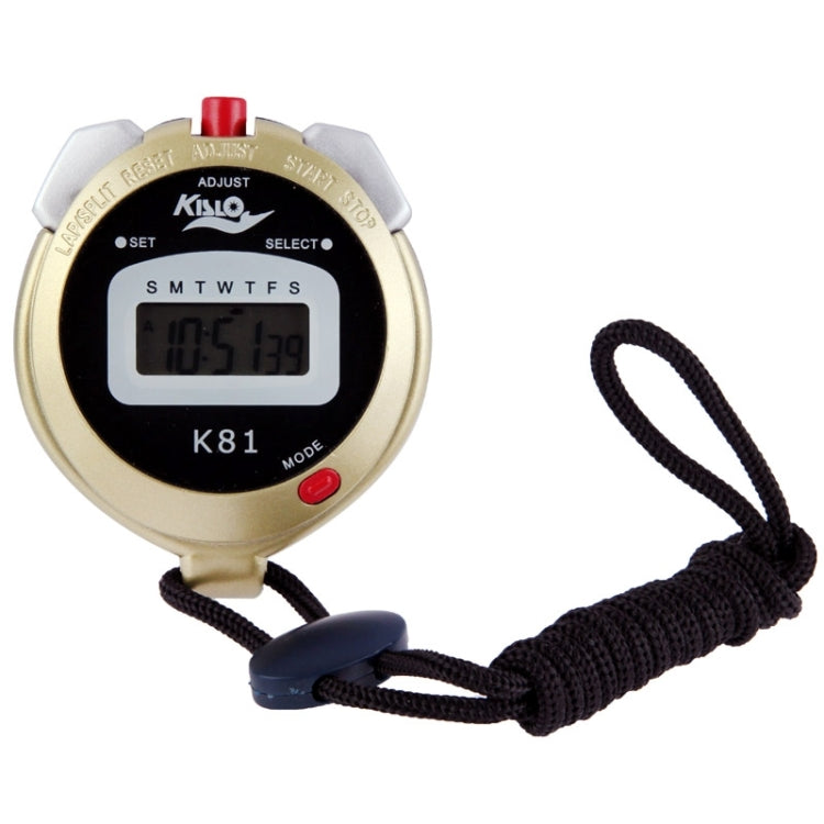 KISLO K81 นาฬิกาจับเวลา Professional Chronograph Handheld Digital LCD กีฬาเครื่องนับถอยหลังพร้อมสายคล้อง, K81