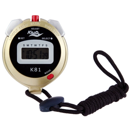 KISLO K81 นาฬิกาจับเวลา Professional Chronograph Handheld Digital LCD กีฬาเครื่องนับถอยหลังพร้อมสายคล้อง, K81