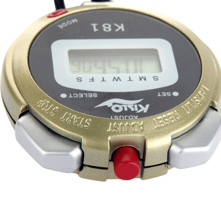 KISLO K81 นาฬิกาจับเวลา Professional Chronograph Handheld Digital LCD กีฬาเครื่องนับถอยหลังพร้อมสายคล้อง, K81