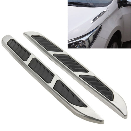 2 PCS Bonnet Air Flow Vent Fender สติกเกอร์สำหรับตกแต่งรถยนต์ขนาด: 36.5 ซม. x 3.5 ซม. x 1 ซม., Size: 36.5cm x 3.5cm x 1cm