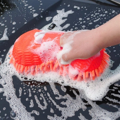 Ultrafine Fiber Chenille Anthozoan ถุงมือล้างรถอเนกประสงค์แปรงรถเมจิก (การจัดส่งสีแบบสุ่ม), Magic Car Brush