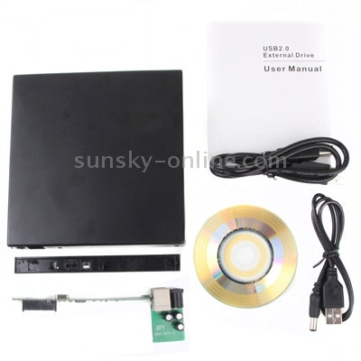 แล็ปท็อป USB 2.0 Slim Portable Optical DVD / CD Rewritable Drive (SATA), SATA