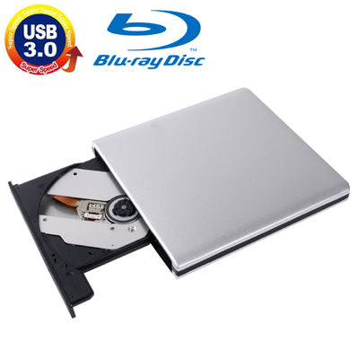 USB 3.0 อลูมิเนียมอัลลอยด์แบบพกพา DVD / CD ไดรฟ์ Blu-ray ที่เขียนซ้ำได้สำหรับ 12.7 มม. SATA ODD / HDD, Plug and Play, Blu-ray Drive (Silver), Blu-ray Drive (Red)