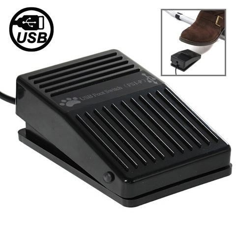 USB เท้าเหยียบสวิทช์ควบคุมเกม Pad คีย์บอร์ดอะแดปเตอร์สำหรับคอมพิวเตอร์, 1 Foot Switch