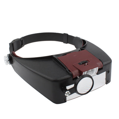 แว่นขยายแบบคาดศีรษะ 1.5X / 3X / 8.5X / 10X พร้อมไฟ LED 2 ดวง, MG81007-A(Brown), MG81007-A(Grey)