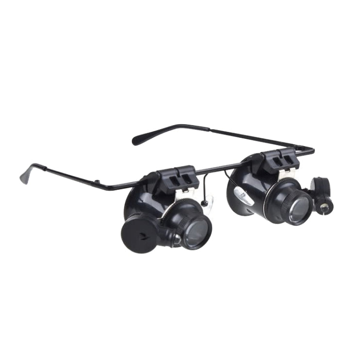20X แว่นตาประเภทซ่อมนาฬิกา Loupe แว่นขยายพร้อมไฟ LED, Dual